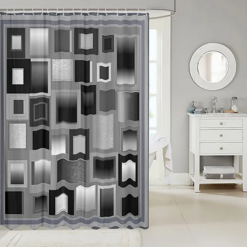 Vista 44 de Decorative White Baseball Shower Curtain Waterproof Polyester Fabric,Red Baseball Bat Bath Curtain Home Bathroom Decor Hanging Curtain with Hooks 72