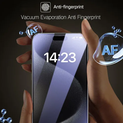 Vista 5 de PERFECTSIGHT - Protector de pantalla de privacidad compatible con iPhone 15 Pro de 6.1 pulgadas, antiluz azul, antiespía, HD, transparente, sin