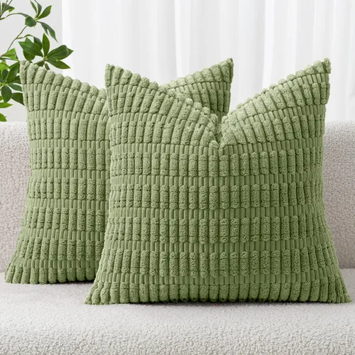 Vista 70 de MIULEE - Paquete de 2 fundas de cojín decorativas de corduroy, modernas y boho, suaves, con rayas, decoración del hogar, sofá, sala de estar, sillón