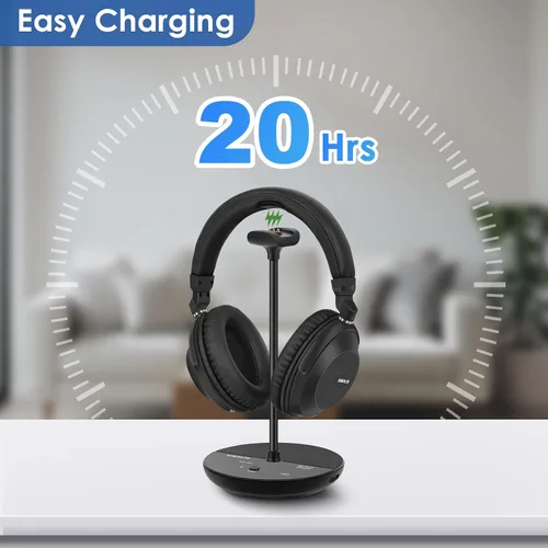 Vista 8 de SIMOLIO 737D Plus Auriculares de TV Inalámbricos para Personas Mayores con Modo de Cine y Diálogo Claro, Auriculares Inalámbricos Bluetooth