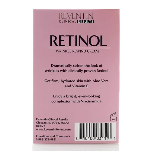 Vista 6 de Reventin Clinical Results Retinol Wrinkle Rewind - Loción hidratante facial antienvejecimiento para arrugas, manchas de edad y piel seca, crema