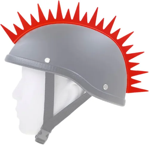 Vista 15 de Reflecive Punk Mohawk Warhawk - Accesorio de peluca de goma para esquí, patinaje, bicicleta, motocicleta, scooter, casco de motocicleta