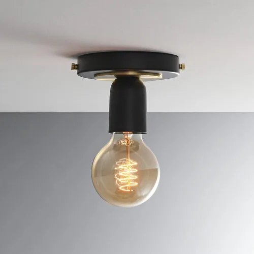 Vista 4 de BRIGHTTIA Luna Uno - Aplique de pared de 1 luz, accesorio industrial moderno de mediados de siglo para pared y techo, lámpara minimalista para baño