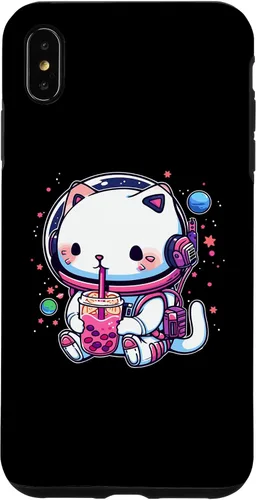 Vista 11 de iPhone 16 Kawaii Cat Bubble Boba Tea In Space Astronaut Anime Girls Case