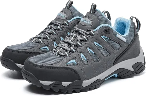 Vista 6 de SHULOOK Zapatos de senderismo para mujer Zapatos impermeables para mujer Cómodos, ligeros y antideslizantes Zapatos de senderismo para mujer