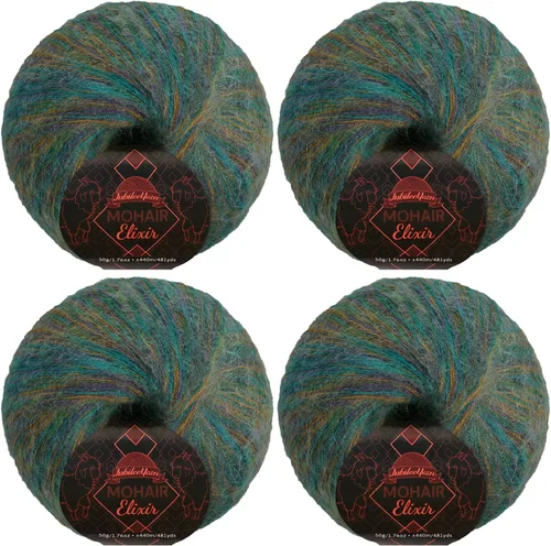 Vista 111 de JubileeYarn Mohair Elixir Yarn - 50g/Skein Baby Wool Blend - Cosmopolitan - 1 Skein