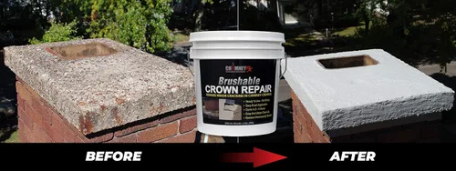 Vista 2 de ChimneyRx Brushable Crown Repair reparador de chimeneas, 1 galón