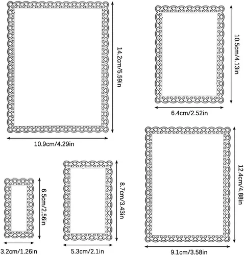 Vista 2 de AFUNTA - Juego de 2 troqueles de metal para hacer tarjetas, plantillas de grabado en relieve para manualidades, álbumes de recortes, decoración