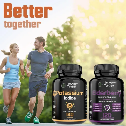Vista 5 de Health Dose Tabletas de potasio + yoduro (KI) – 130 mg 140 tabletas – para apoyo tiroideo, metabolismo celular y equilibrio electrolítico – Sin OMG