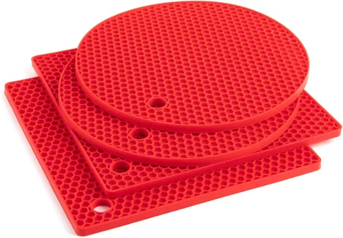 Vista 7 de Joyhalo Salvamanteles para platos calientes, almohadillas calientes para cocina, soportes de silicona para ollas y sartenes calientes, alfombrillas