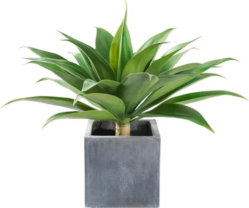 Vista 23 de Velener Plantas artificiales de agave falsas, Plantas suculentas falsas para decoración de habitaciones, tallos de plantas de agave sintético sin