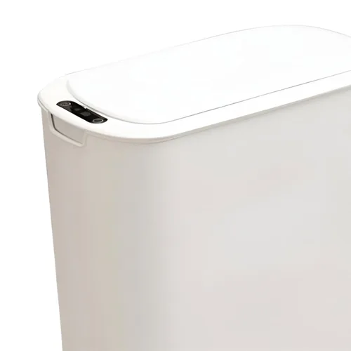 Vista 2 de Basurero automático para baño, sin contacto, con sensor de movimiento, con tapa de sellado, 5.28 galones, impermeable, de plástico, delgado