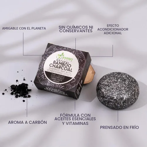 Vista 3 de Jabón para el cabello con efecto barra de champú sólido y acondicionador, barras de champú 100% orgánicas para cabello con todos los aceites