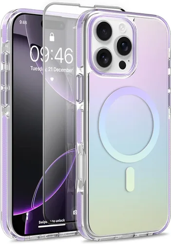Vista 94 de Funda magnética para Google Pixel 10 Pro XL [compatible con Magsafe] [bonito diseño fluorescente de moda] a prueba de golpes, delgada, translúcida