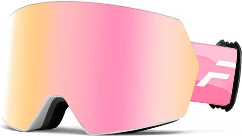 Vista 15 de FMY - Gafas de esquí para hombres, mujeres y jóvenes - Gafas de snowboard y esquí con protección antivaho UV400 para adultos