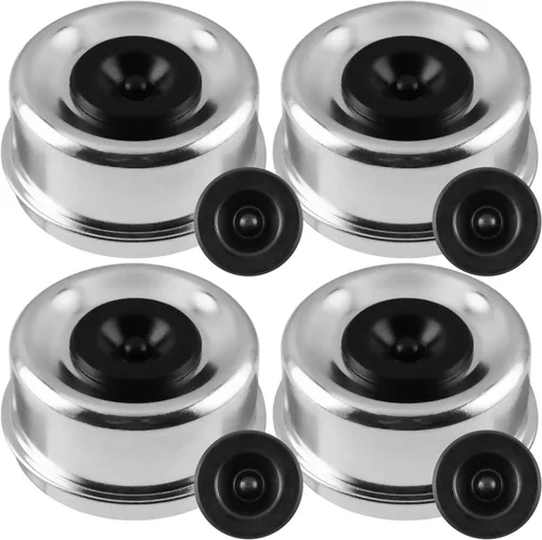 Vista 9 de Tapa antipolvo para rodamiento de remolque de 1.9 pulgadas con 8 tapones de goma - Cubiertas de grasa resistentes para la mayoría de ejes de 2.0 in