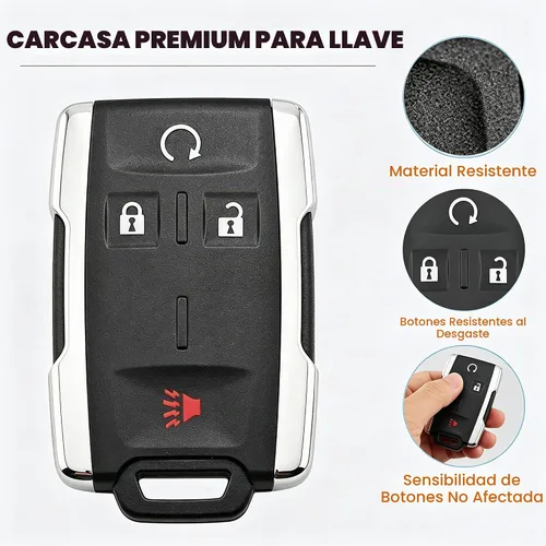 Vista 4 de Funda de Llave Inteligente para Chevy Chevrolet Silverado Colorado/GMC Sierra Canyon 2014 2015 2016 2017 M3N-32337100 Funda de Control Remoto