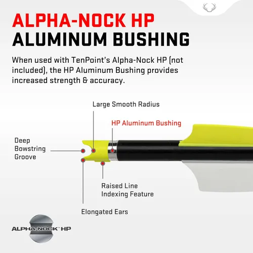 Vista 2 de TenPoint HP Aluminum Bushing - Pack of 12 - Weight: 9 Grains - Provides Increased Strength & Accuracy