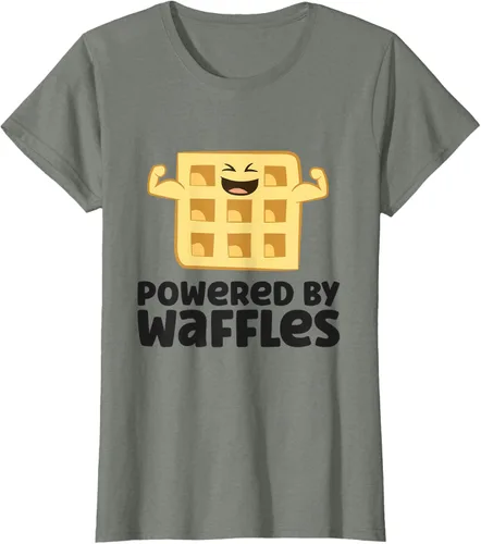 Vista 16 de Camiseta de gofres para el desayuno con diseño de gofres, Blanco, S