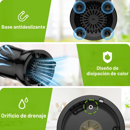 Vista 4 de KOIOS Licuadora para Batidos, Licuadora Personal para Batidos y Smoothies con 3 * 22oz Vasos Para Llevar, Batidora de Smoothies de 22000 RPM