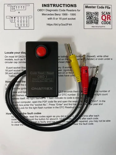 Vista 2 de Herramienta Escáner Lector de Códigos de Falla de Diagnóstico OBD1 Compatible con Vehículos Mercedes Benz con Puerto de 8 o 16