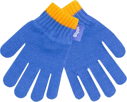 Vista 3 de Blippi Conjunto de gorro y guantes de invierno para niños, color azul, talla única, Azul