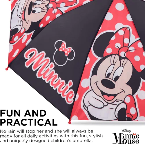 Vista 4 de Disney Paraguas para niños FrozenPrincessMinnie Mouse para niños pequeños y niñas pequeñas para niños de 3 a 6 años