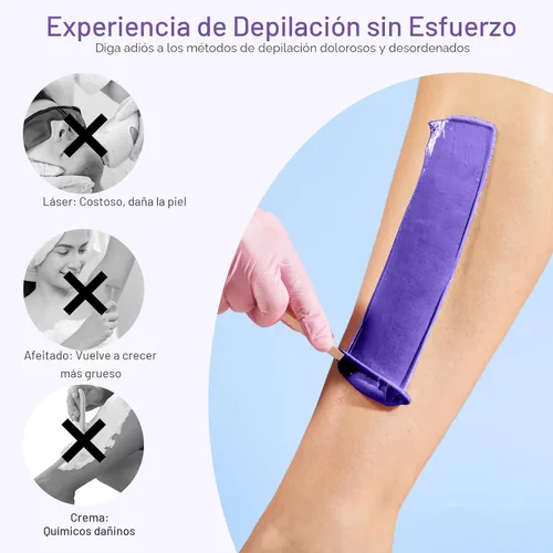 Vista 8 de BLITZWAX Kit de depilación brasileña y bikini para mujer, calentador de cera dura para cara, piernas y cuerpo, kit de depilación en casa, apto