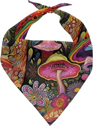 Vista 14 de Howilath Bandana con estampado de murciélago y luna para perro, baberos triangulares, bufanda clásica para mascotas, pañuelo, suministros