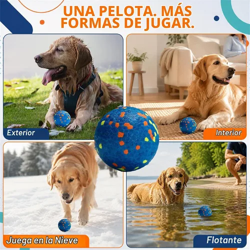 Vista 6 de Bolas para Perros, Bola de Juguete Indestructible para Perros Masticadores Agresivos, Bola Interactiva Duradera de Alta Elasticidad para Entrenar