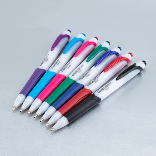 Vista 6 de Pentel GlideWrite - Bolígrafo con tinta TechniFlo (³/₆₄ pulgadas), trazo medio, tinta azul, paquete de 6 (BX910BP6C)