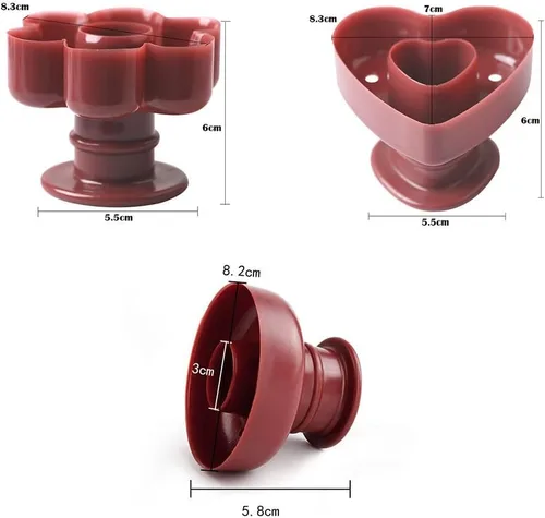 Vista 2 de Molde para máquina de bricolaje, 3 piezas, molde de plástico para hornear dona, material de polipropileno resistente, versátil para hornear