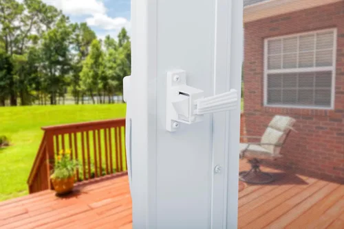 Vista 7 de Wright Products Lanai Kit de Herrajes para Puerta Mosquitera Resistente a la Corrosión – Cierre Neumático con Pestillo de Botón Pulsador, Sin Blanco