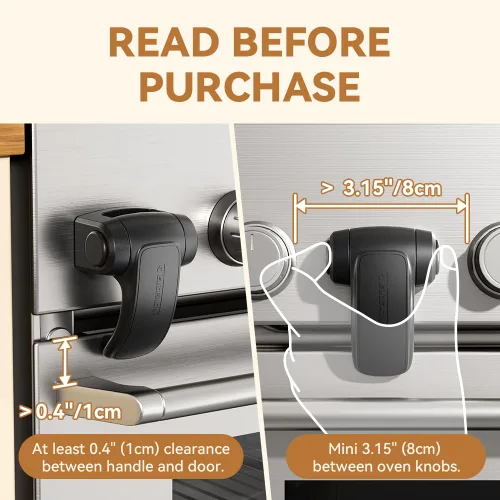 Vista 2 de EUDEMON 1 paquete de cerradura para horno, cerradura de puerta de horno a prueba de bebés, cerradura frontal de horno de seguridad para niños, fácil