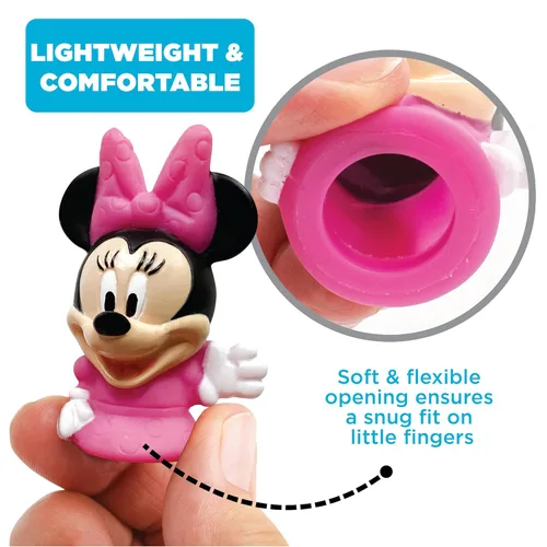 Vista 4 de Disney Mickey & Friends - Juego de marionetas de dedo de 10 piezas, recuerdos de fiesta, historia educativa, juguetes flotantes para piscina y playa