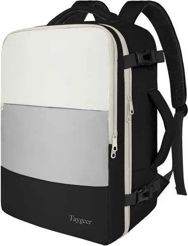 Vista 26 de Taygeer - Mochila de viaje para mujeres, mochila de cabina con puerto de carga USB y bolsa para zapatos, mochila TSA para laptop de 15.6 pulgadas