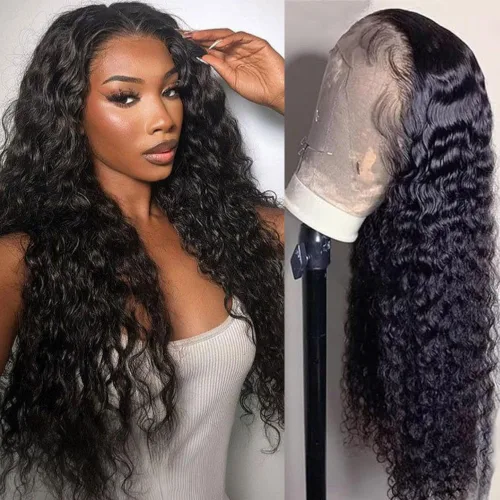 Vista 25 de Pelucas de cabello humano ondulado con encaje frontal transparente HD de 13 x 6 pulgadas, densidad del 200 %, sin pegamento, con pelitos de bebé