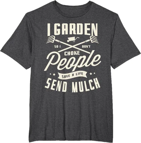 Vista 15 de I garden so I don't choke People save Life spend mulch T-Shirt, Negro