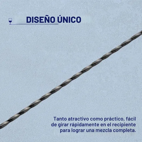 Vista 4 de Cuchara de bar agitadores de cóctel, 2 unidades, mango largo de 12 pulgadas, color negro Cucharas largas de acero inoxidable 18/8, para revolver