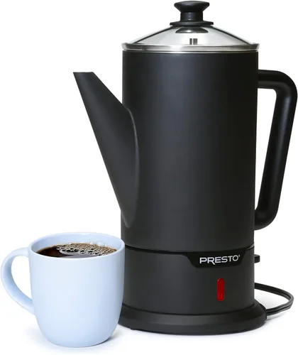 Vista 7 de Cafetera eléctrica Presto, de acero inoxidable, rinde 12 tazas, ninguno , Plateado