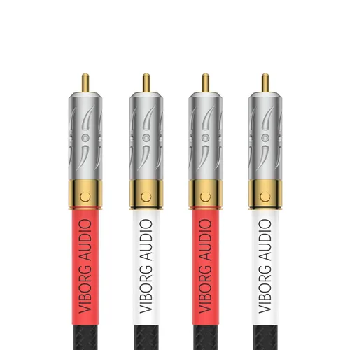 Vista 8 de Audiocrast - Cable RCA A10 de 3.3 pies, doble RCA macho interconexión estéreo para reproductores de CD, amplificadores, receptores AV, sistemas