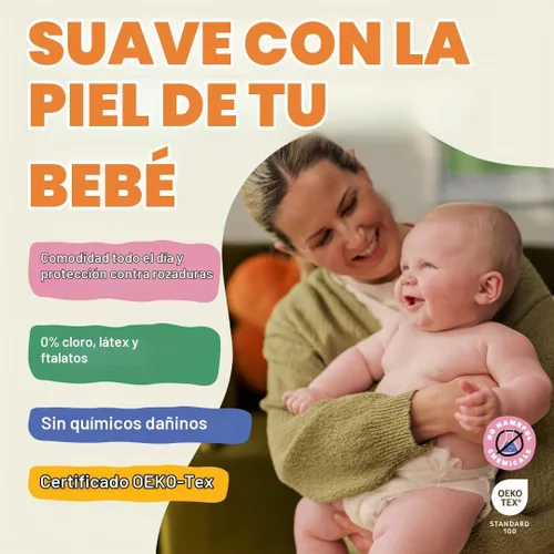 Vista 3 de DYPER - Paquete de 2 pañales para bebé, talla 5 (40 unidades) <27 libras a