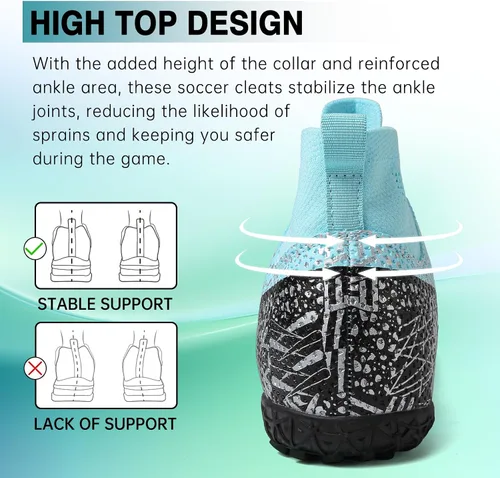Vista 5 de Tacos de fútbol para hombre y mujer, zapatos de fútbol juvenil, tacos de fútbol para Big Boy AG TF
