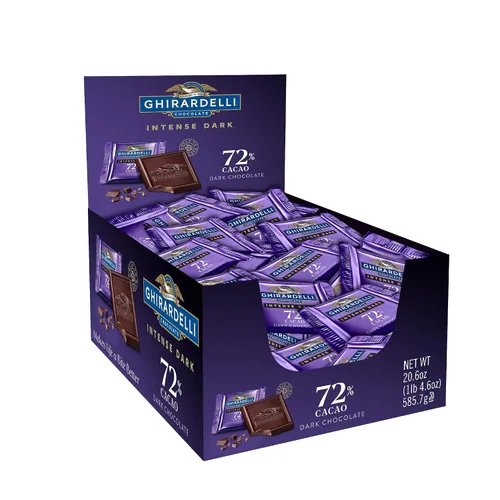 Vista 24 de Ghirardelli Barra oscura intensa de chocolate, Midnight Reverie, 3.17 onzas, paquete de 6