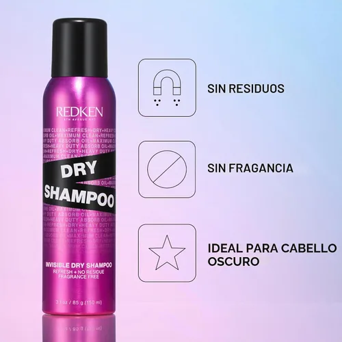 Vista 2 de Redken Champú seco invisible Para todo tipo de cabello Ligero y sin residuos Sin fragancia 3.1 onzas