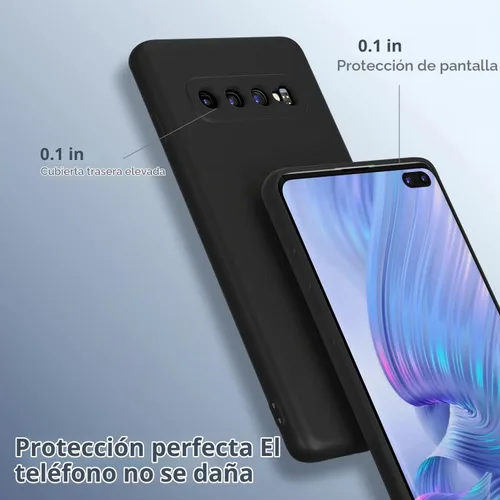 Vista 3 de Funda de silicona suave TPU para Galaxy S10 Plus, color negro