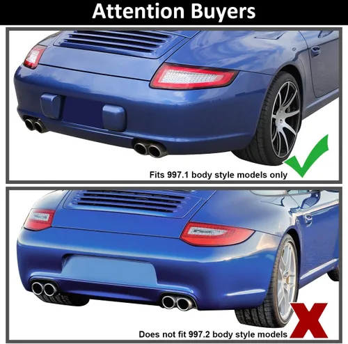 Vista 3 de Spec-D Tuning Luces traseras LED cromadas compatibles con Porsche 911 997 Carrera/Carrera 4 / Carrera S/Carrera 4S / Targa 4 / Targa 4 / Targa 4S