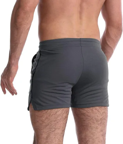 Vista 3 de EVERWORTH Pantalones cortos de entrenamiento para hombre con entrepierna de 5 pulgadas, pantalones cortos de gimnasio, culturismo, pantalones cortos