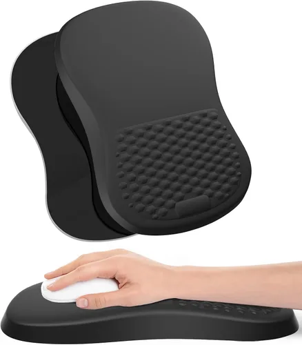 Vista 11 de eulps Alfombrilla de mouse con reposamuñecas, cómoda alfombrilla de mouse para computadora con soporte de muñeca de gel, superficie lisa y base