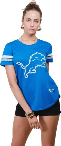Vista 39 de Ultra Game Women's NFL Official Soft Mesh Varsity Stripe T-Shirt